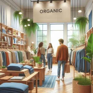 Sustainable organic clothing store